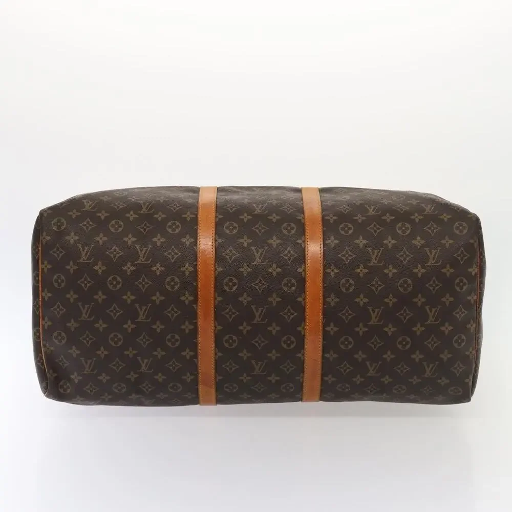 Louis Vuitton Monogram Keepall 60 Travel Bag Brown